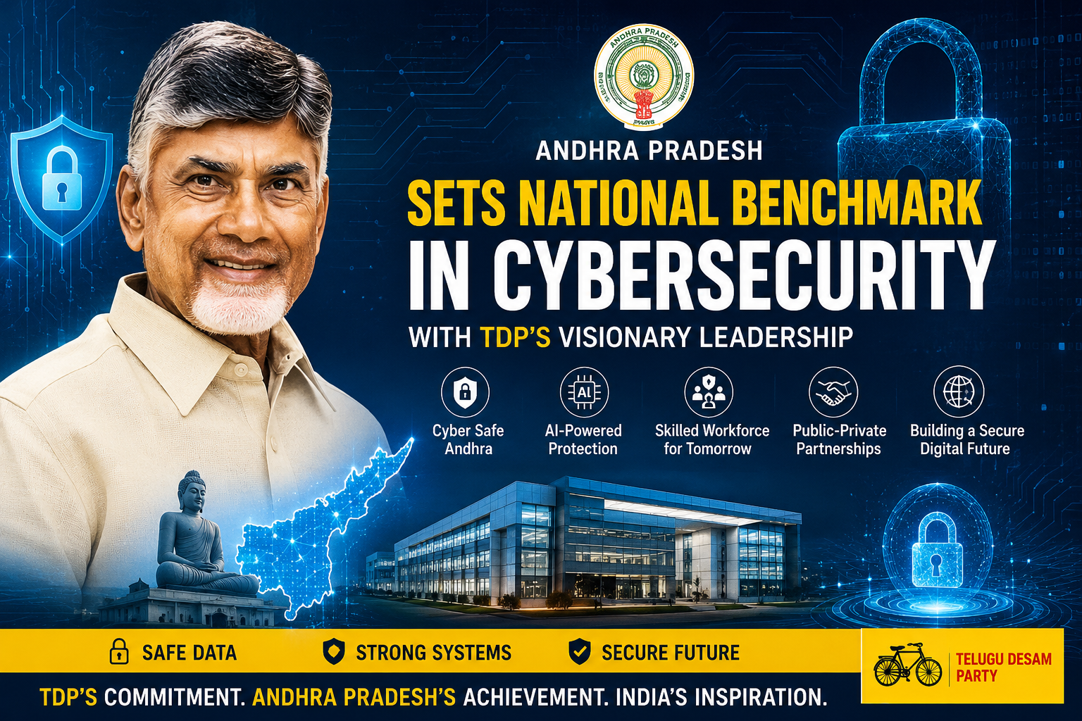 Andhra Pradesh Sets National Benchmark in Cybersecurity with TDP’s Visionary Leadership
